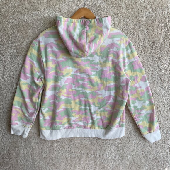 Disney Minnie Mouse Camo Pullover Hoodie Women M Graphic Fleece Preppy Travel - Picture 7 of 7